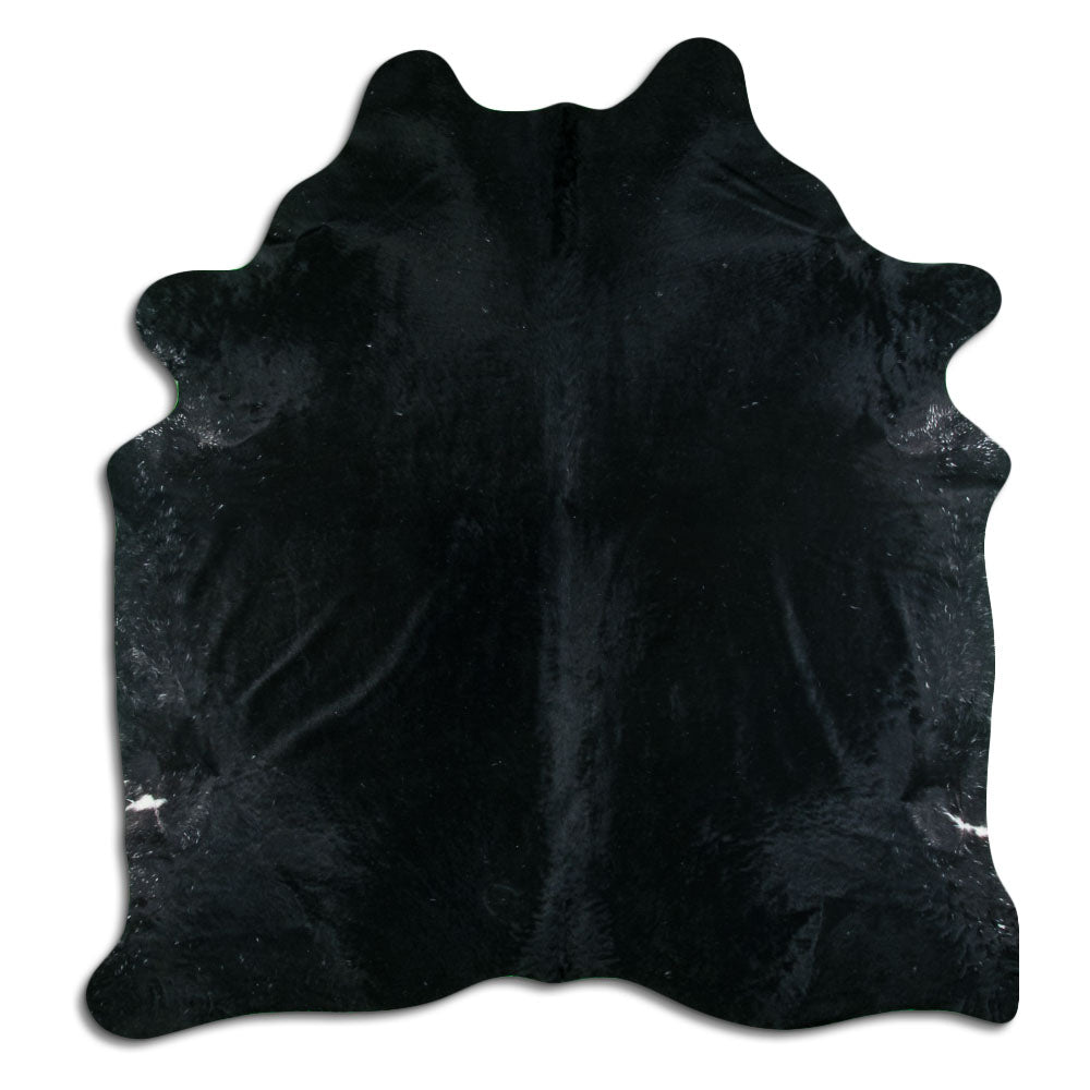 Black Cowhide Rug XXL