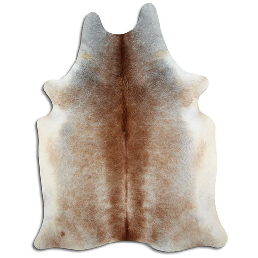 Tan Grey Cowhide Rug XXL