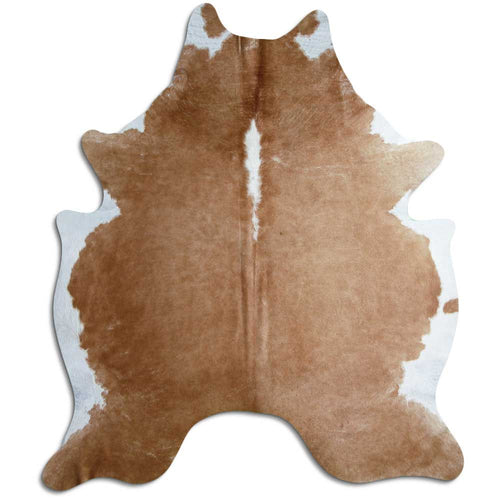 Brown & White Cowhide Rug XXL