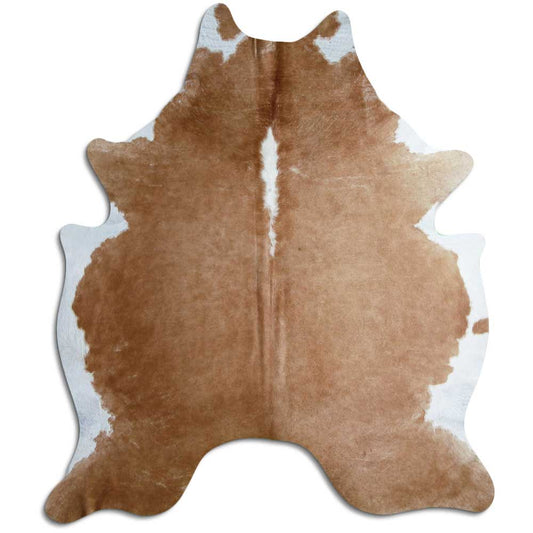 Brown & White Cowhide Rug XXL