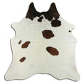 Brown & White Cowhide Rug L