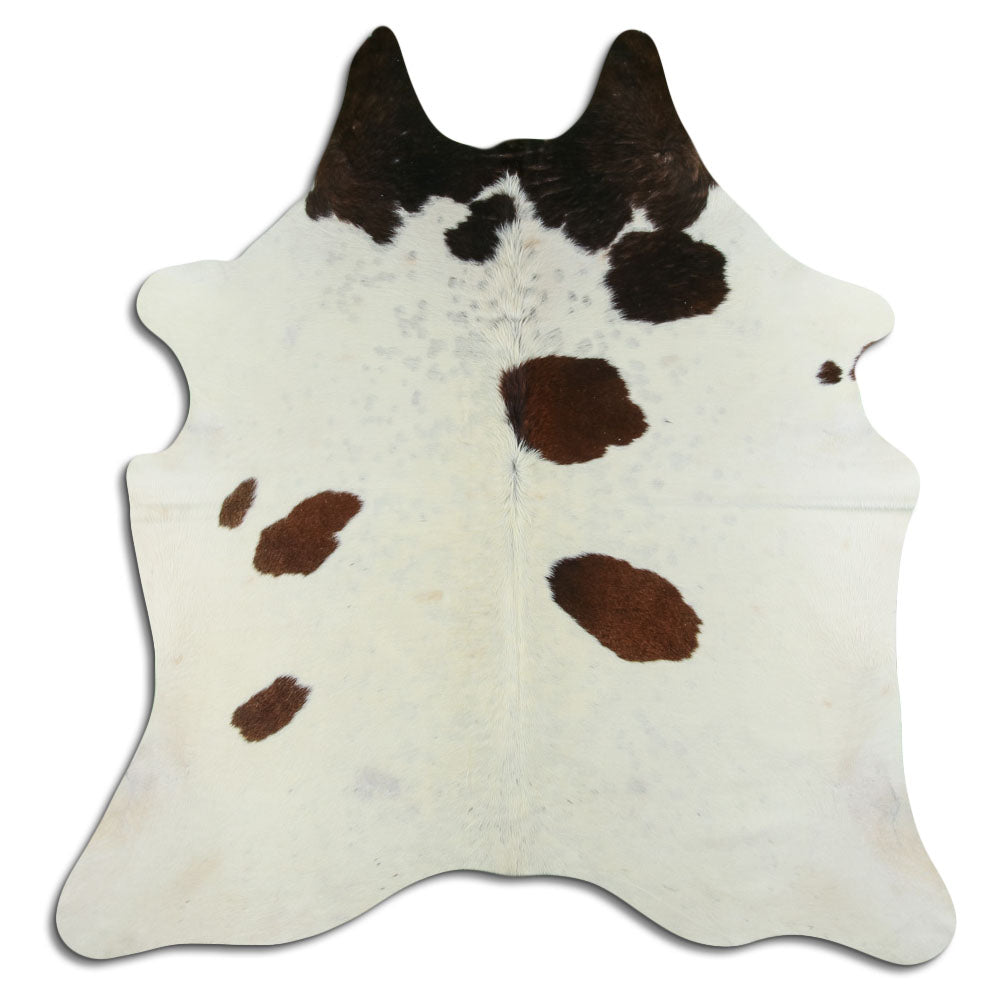 Brown & White Cowhide Rug L