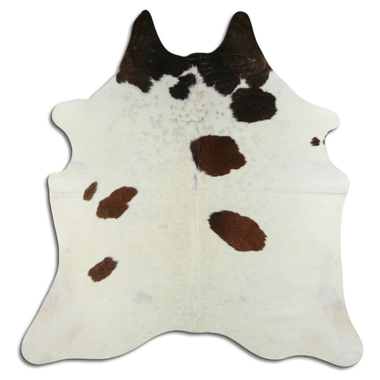 Brown & White Cowhide Rug L