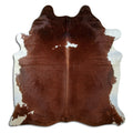 Brown & White Cowhide Rug XXL