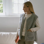 Merino Wool Vest “Island” Grey