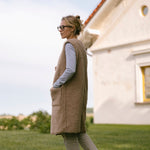 Merino Wool Vest “Sea” Beige