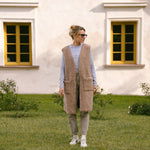 Merino Wool Vest “Sea” Beige