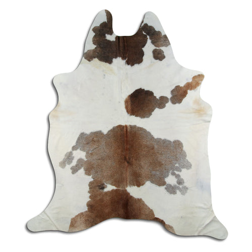 Brown & White Cowhide Rug XXL