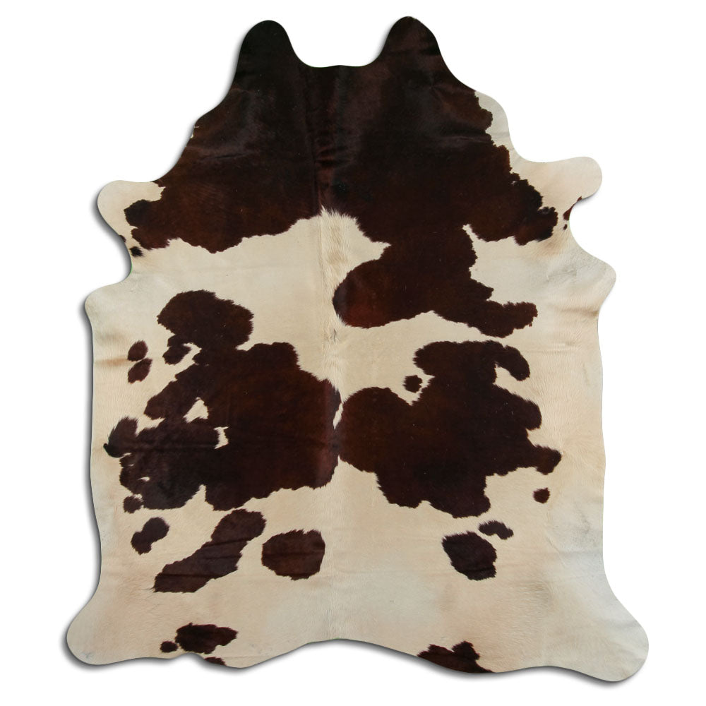 Brown & White Cowhide Rug XXL