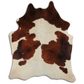 Brown & White Cowhide Rug XXL