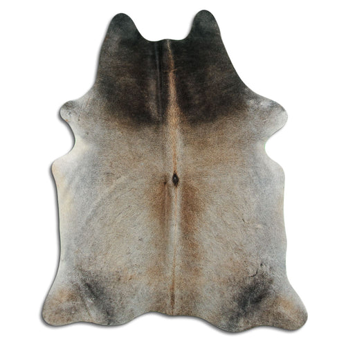 Tan Grey Cowhide Rug L