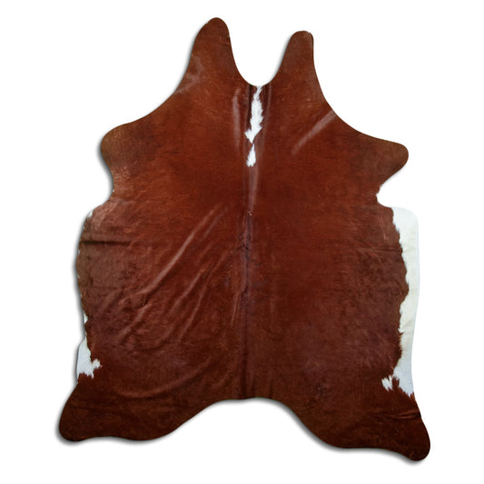 Brown & White Cowhide Rug XXL