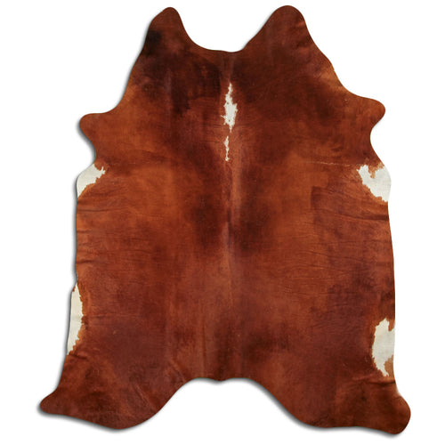 Brown & White Cowhide Rug XXL