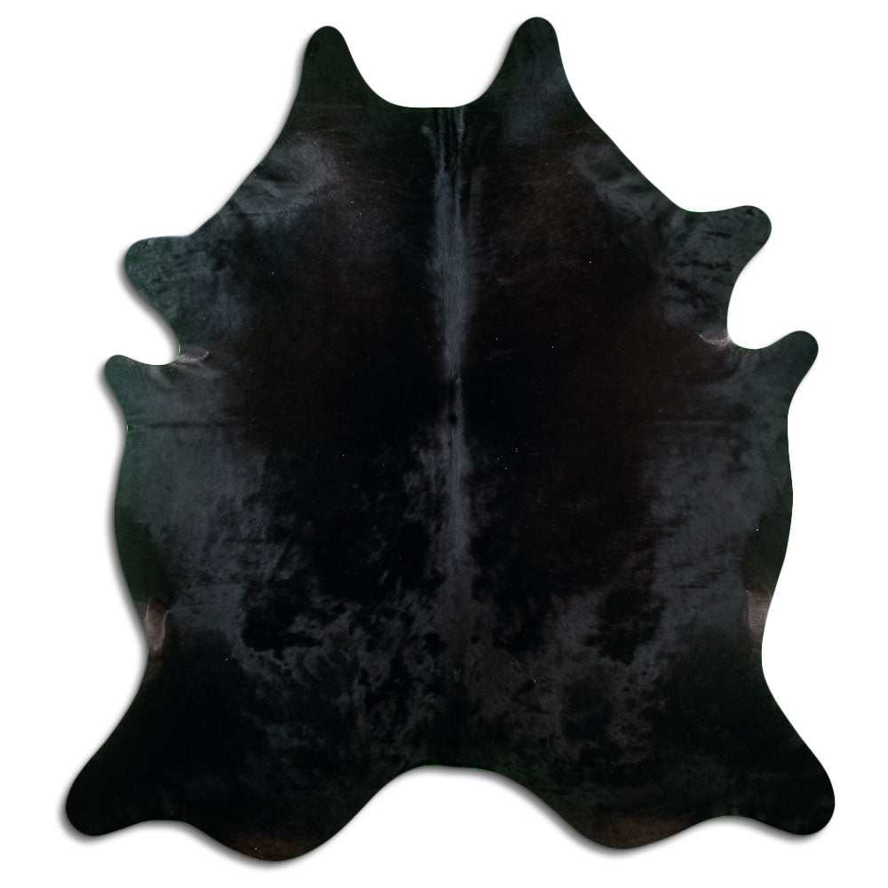 Black Cowhide Rug XXL