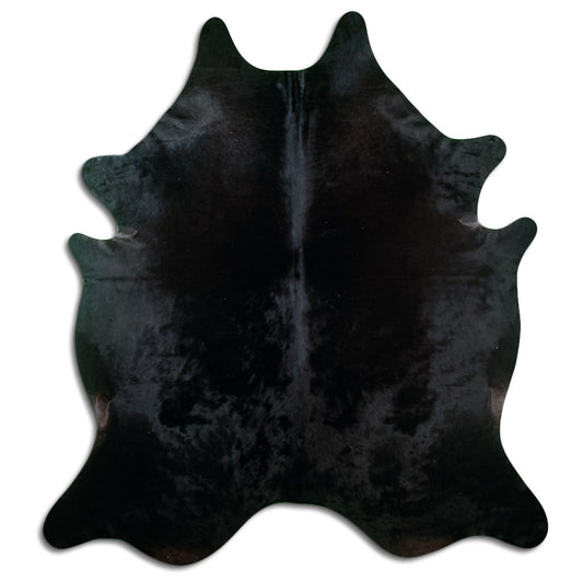 Black Cowhide Rug XXL