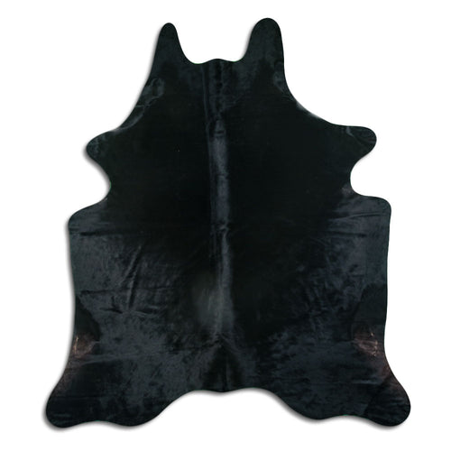 Black Cowhide Rug XXL