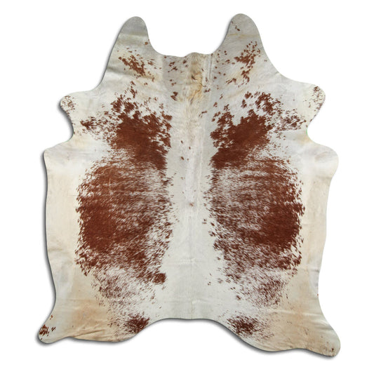 Brown & White Cowhide Rug XXL