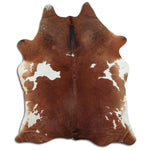 Brown & White Cowhide Rug XXL
