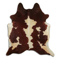 Brown & White Cowhide Rug XL