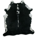 Brown & White Cowhide Rug XL