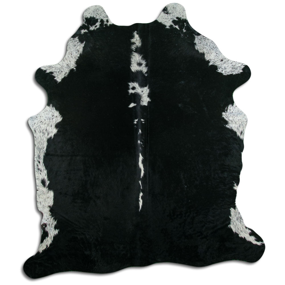 Brown & White Cowhide Rug XL