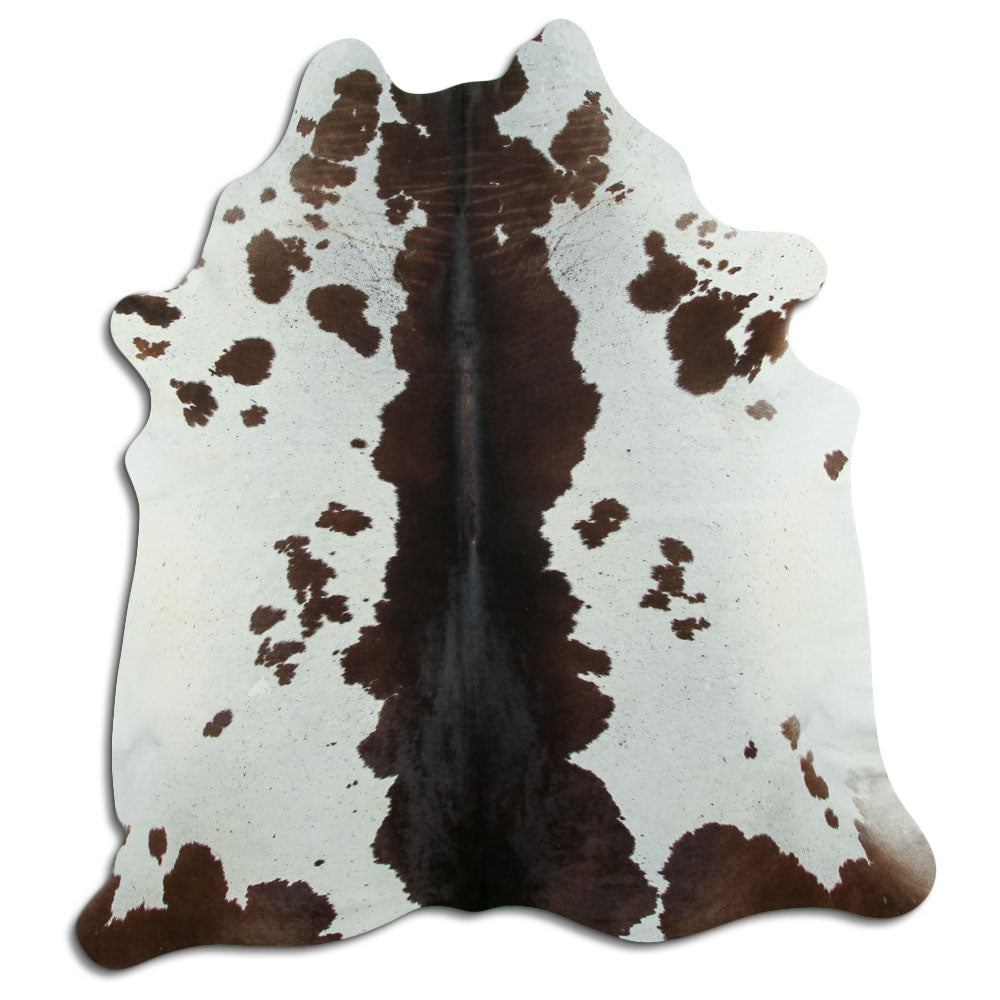 Brown & White Cowhide Rug XXL