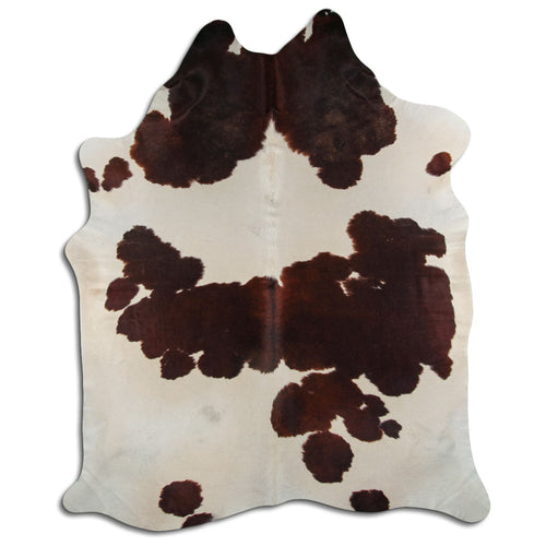 Brown & White Cowhide Rug XXXL