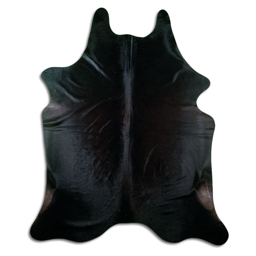 Black Cowhide Rug XXL