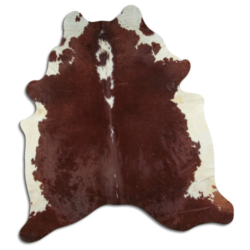 Brown & White Cowhide Rug XXL