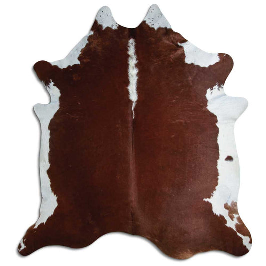 Brown & White Cowhide Rug XXL