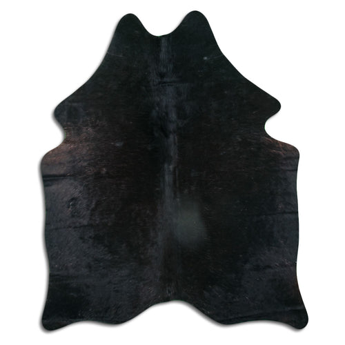 Black Cowhide Rug L