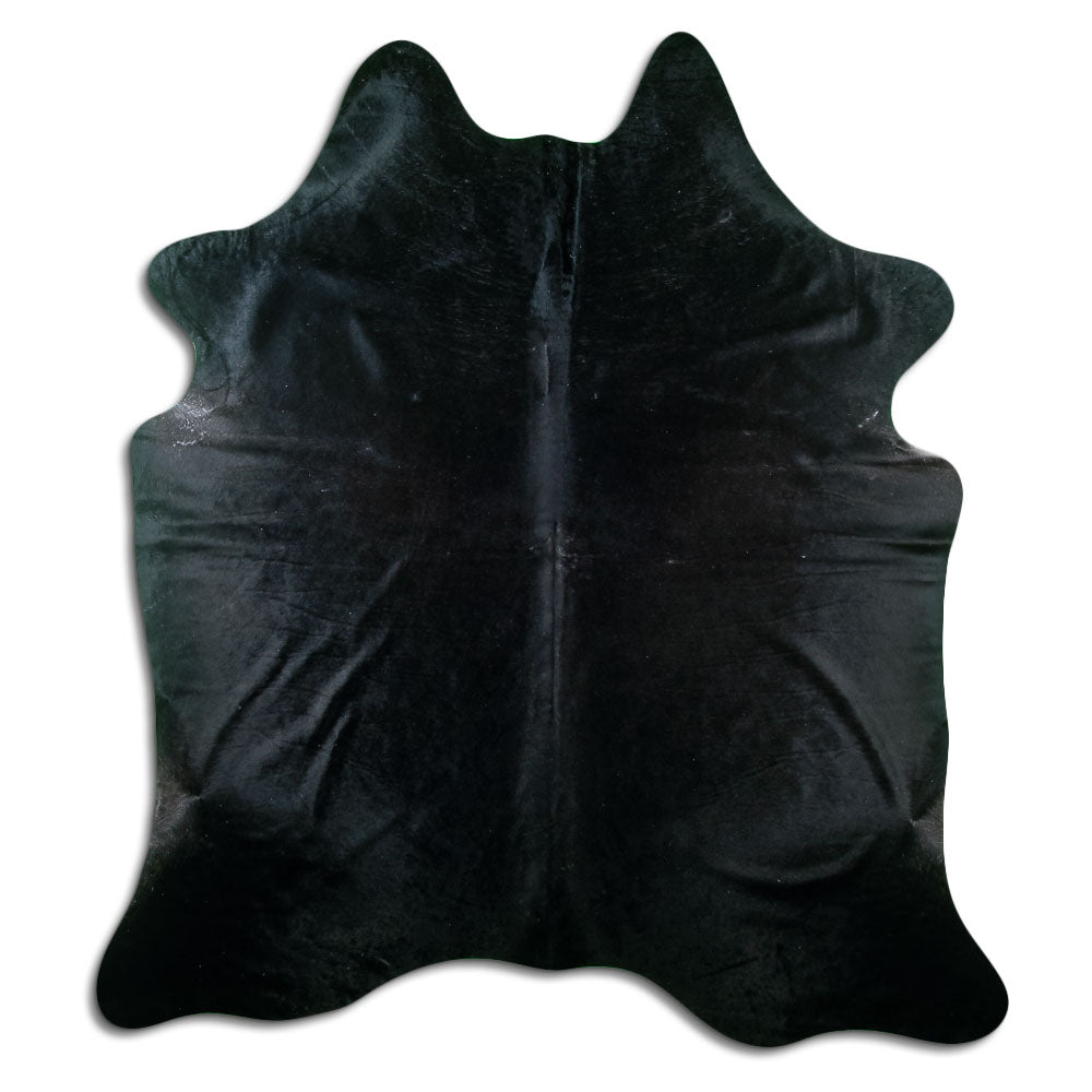 Black Cowhide Rug XXL