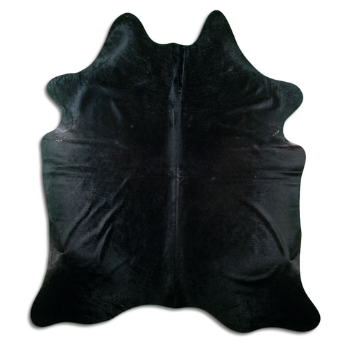 Black Cowhide Rug XXL