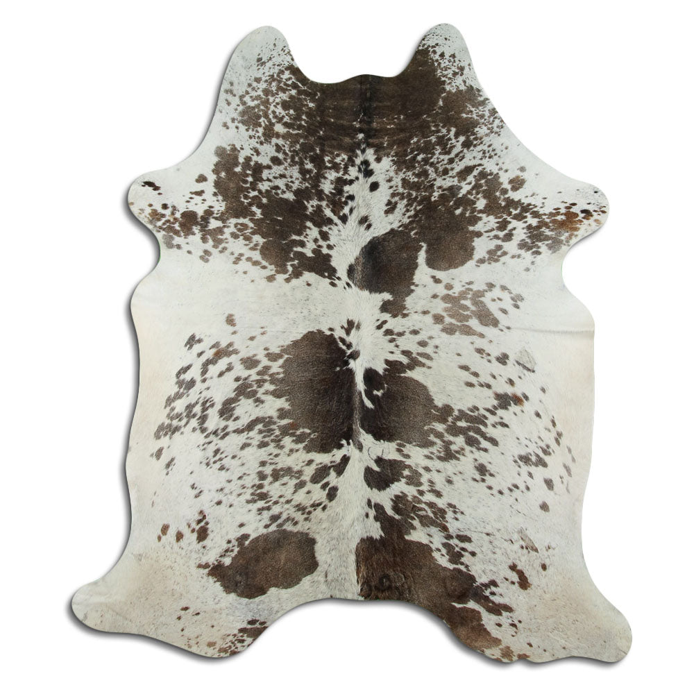 Brown & White Cowhide Rug XL