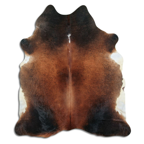 Brown & White Cowhide Rug XXL