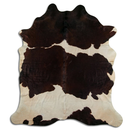 Brown & White Cowhide Rug XXL