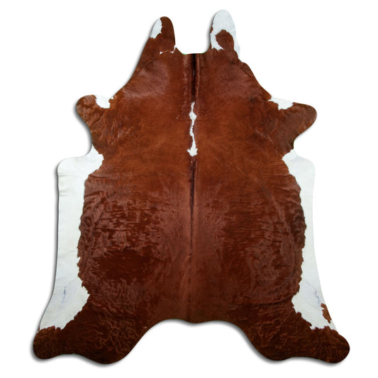 Brown & White Cowhide Rug XXL