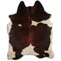 Brown & White Cowhide Rug XXXL