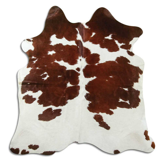 Brown & White Cowhide Rug M