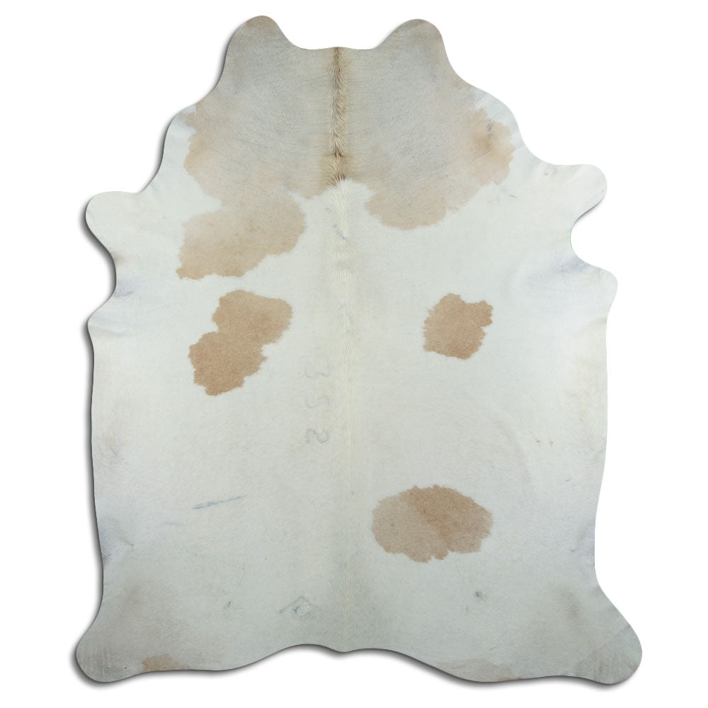 Brown & White Cowhide Rug XXL