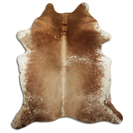 Brown & White Cowhide Rug XXL