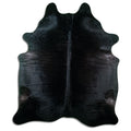 Black Cowhide Rug XXL