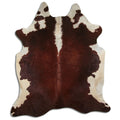 Brown & White Cowhide Rug XXL
