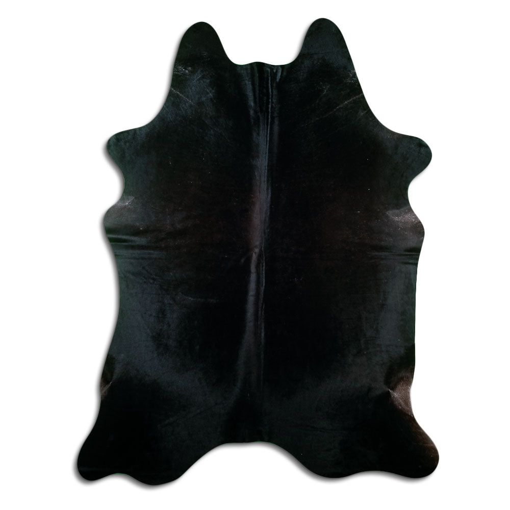 Black Cowhide Rug XXL
