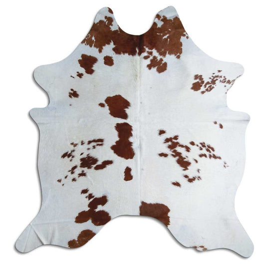 Brown & White Cowhide Rug XXL