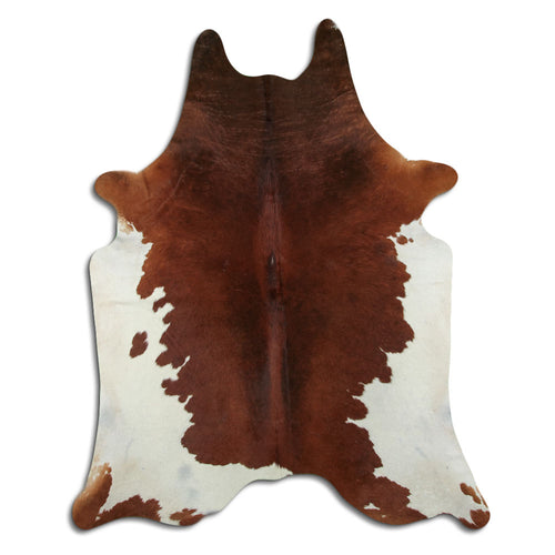 Brown & White Cowhide Rug XXL