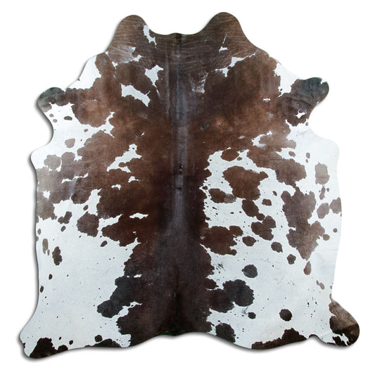 Brown & White Cowhide Rug XL