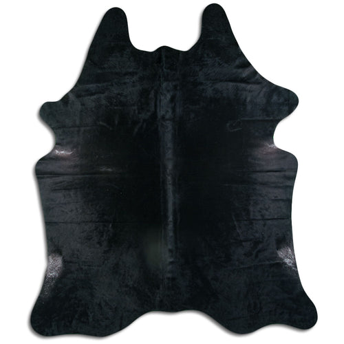 Black Cowhide Rug XXL