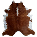 Brown & White Cowhide Rug XXL