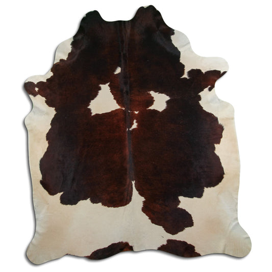 Brown & White Cowhide Rug XXL